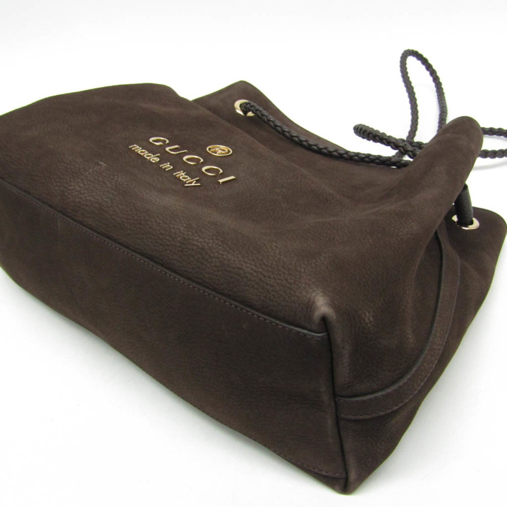 GUCCI Authentic Brown Leather Tote Bag - Picture 6 of 15
